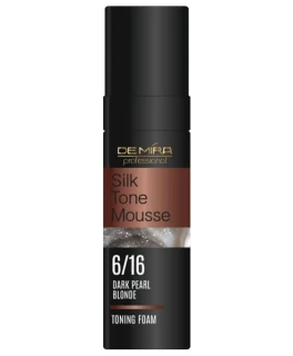 Spuma nuantatoare pentru par SilkTone Mousse DeMira Professional, 6/16 Blond perlat inchis, 120 ml