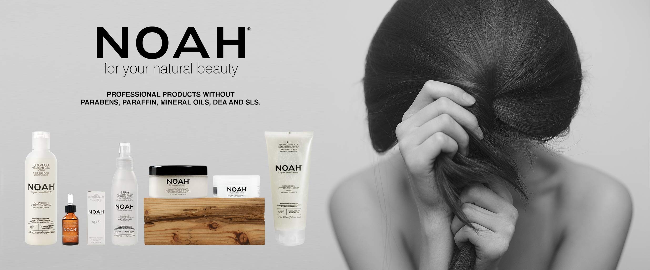 NOU! NOAH - produse profesionale pentru par fara parabeni, parafina, uleiuri minerale, DEA sau SLS!