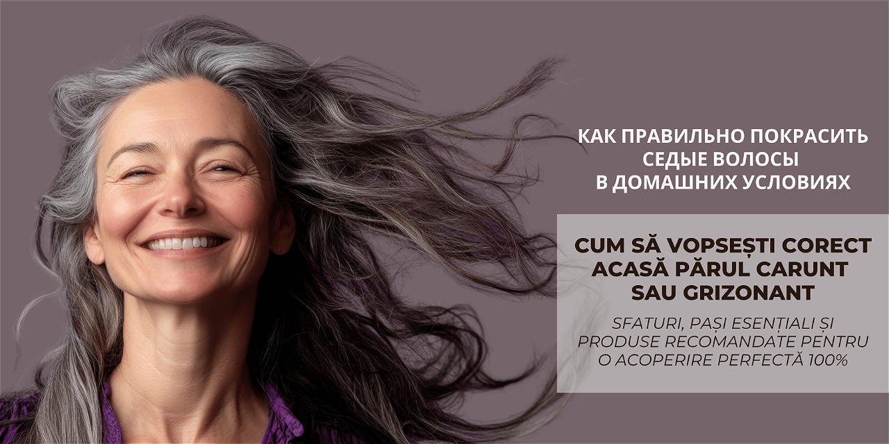Cum să vopsești corect acasă părul carunt sau grizonant: sfaturi, pași esențiali și produse recomandate pentru o acoperire perfectă 100%